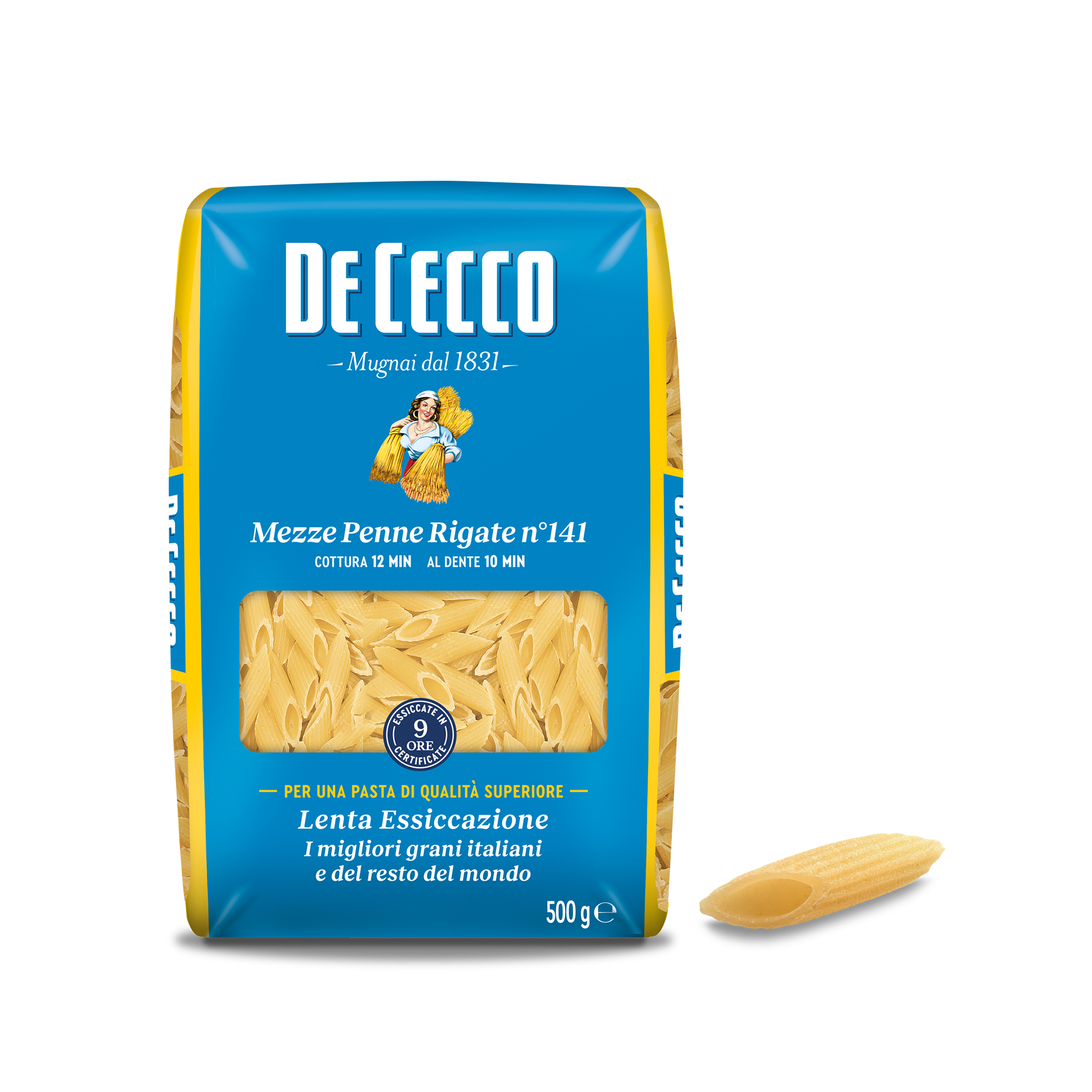 de cecco mezzi penne rigate n 141 24 x 500g